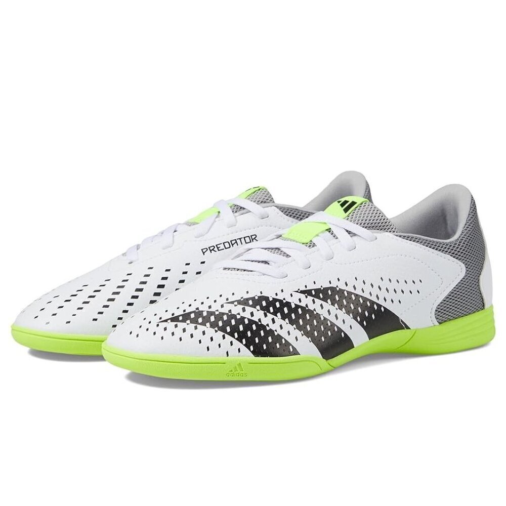NWT Adidas Predator Accuracy.4 IN Sala White/Black/Lucid Lemon 5.5Y MSRP $70